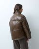 Noisy May Noisy May shiny puffer jacket in brown - 4