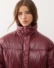 Noisy May Noisy May shiny puffer jacket in burgundy-Brown - 2