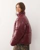 Noisy May Noisy May shiny puffer jacket in burgundy-Brown - 4