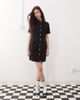 Noisy May Noisy May short sleeve denim mini dress in black - 2