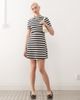 Noisy May Noisy May short sleeve skater dress in black & white stripe - 2