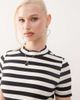 Noisy May Noisy May short sleeve skater dress in black & white stripe - 3