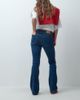 Noisy May Noisy May Stevie mid rise bootcut jeans in dark blue denim - 3