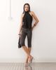 Noisy May Noisy May stretch denim capri pants in washed black - 1