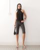 Noisy May Noisy May stretch denim capri pants in washed black - 2