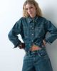 Noisy May Noisy May studded denim jacket set in dark vintage wash-Blue - 1