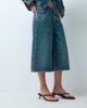 Noisy May Noisy May studded jorts set in dark vintage washed denim-Blue - 2