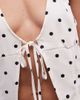 Noisy May Noisy May tie front tank top in white polka dot print - 4