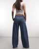 Noisy May Noisy May tie waist wide leg pants in washed blue denim - 3