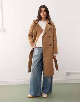 Noisy May Noisy May trench coat in light brown