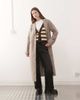 Noisy May Noisy May wool look maxi overcoat in beige-Neutral - 1