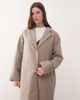 Noisy May Noisy May wool look maxi overcoat in beige-Neutral - 4