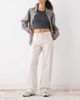 Noisy May Noisy May Yolanda mid rise straight leg jeans in ecru-White - 1