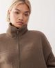 Noisy May Noisy May zip through funnel fleece in beige-Neutral - 2