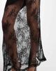 Noisy May Petite Noisy May Petite long sleeve maxi dress with lace fishtail in black - 4