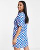 Noisy May Petite Noisy May Petite mini t-shirt dress in checkerboard print-Multi - 2