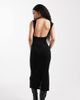 Noisy May Petite Noisy May Petite ruched detail backless midi dress in black - 1