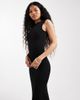 Noisy May Petite Noisy May Petite ruched detail backless midi dress in black - 3