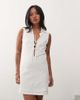 Noisy May Petite Noisy May Petite tie front eyelet polo dress in white - 2