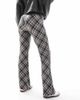 Noisy May Tall Noisy May Tall flared pants in black check - 3