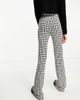 Noisy May Tall Noisy May Tall flared pants in black houndstooth - 3