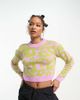 Noisy May Tall Noisy May Tall scoop neck sweater in lime & purple floral-Multi - 1