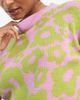 Noisy May Tall Noisy May Tall scoop neck sweater in lime & purple floral-Multi - 4