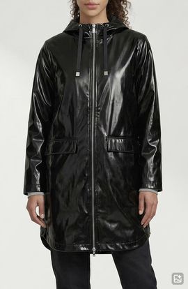 Noize Noize Janae Coated Vinyl Hooded Raincoat