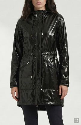 Noize Noize Sibil-V Hooded Water Resistant Coated Vinyl Raincoat