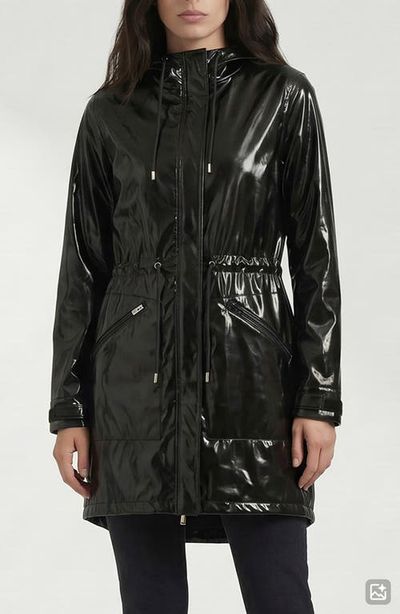 Noize Noize Sibil-V Hooded Water Resistant Coated Vinyl Raincoat