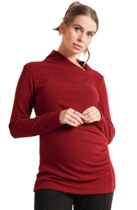 Nom Maternity Nom Maternity Claire Asymmetric Neck Maternity Sweater
