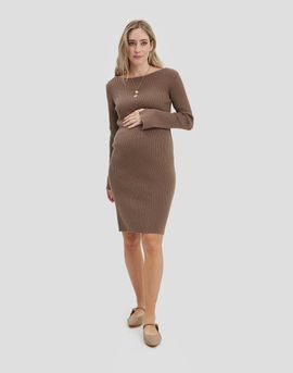 Nom Maternity Nom Maternity Hudson Maternity & Nursing Long Sleeve Dress