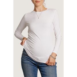 Nom Maternity Nom Maternity Liv Long Sleeve Crew Neck Tee