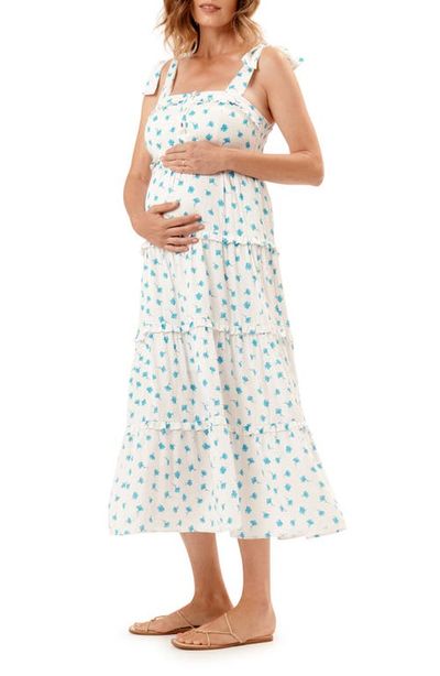 Nom Maternity Nom Maternity Mara Maternity & Nursing Tiered Maxi Dress
