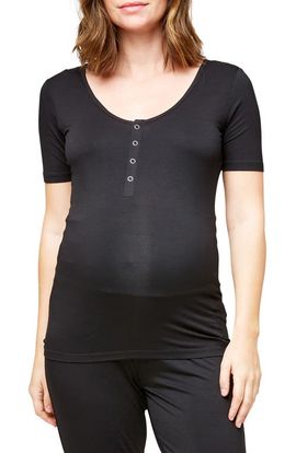 Nom Maternity Nom Maternity Rhys Maternity & Nursing Snap-Front Tee