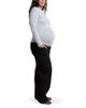 Nom Maternity Nom Maternity Slouch Under the Belly Boyfriend Jeans in Washed Black - 2
