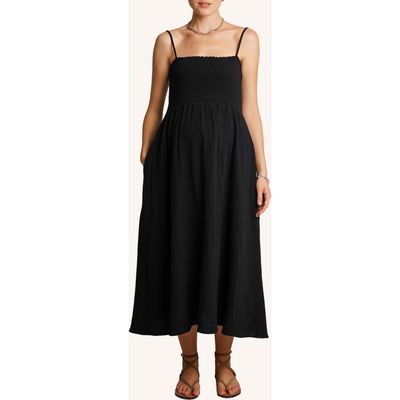 Nom Maternity Nom Maternity The Easy Smocked Maternity Midi Dress