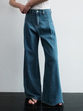 NONANDNON DART POINT WIDE DENIM PANTS (NHDP5254)