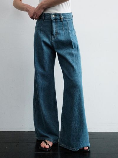 NONANDNON DART POINT WIDE DENIM PANTS (NHDP5254)