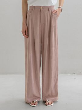 NONANDNON Pintuck Color Wide Pants