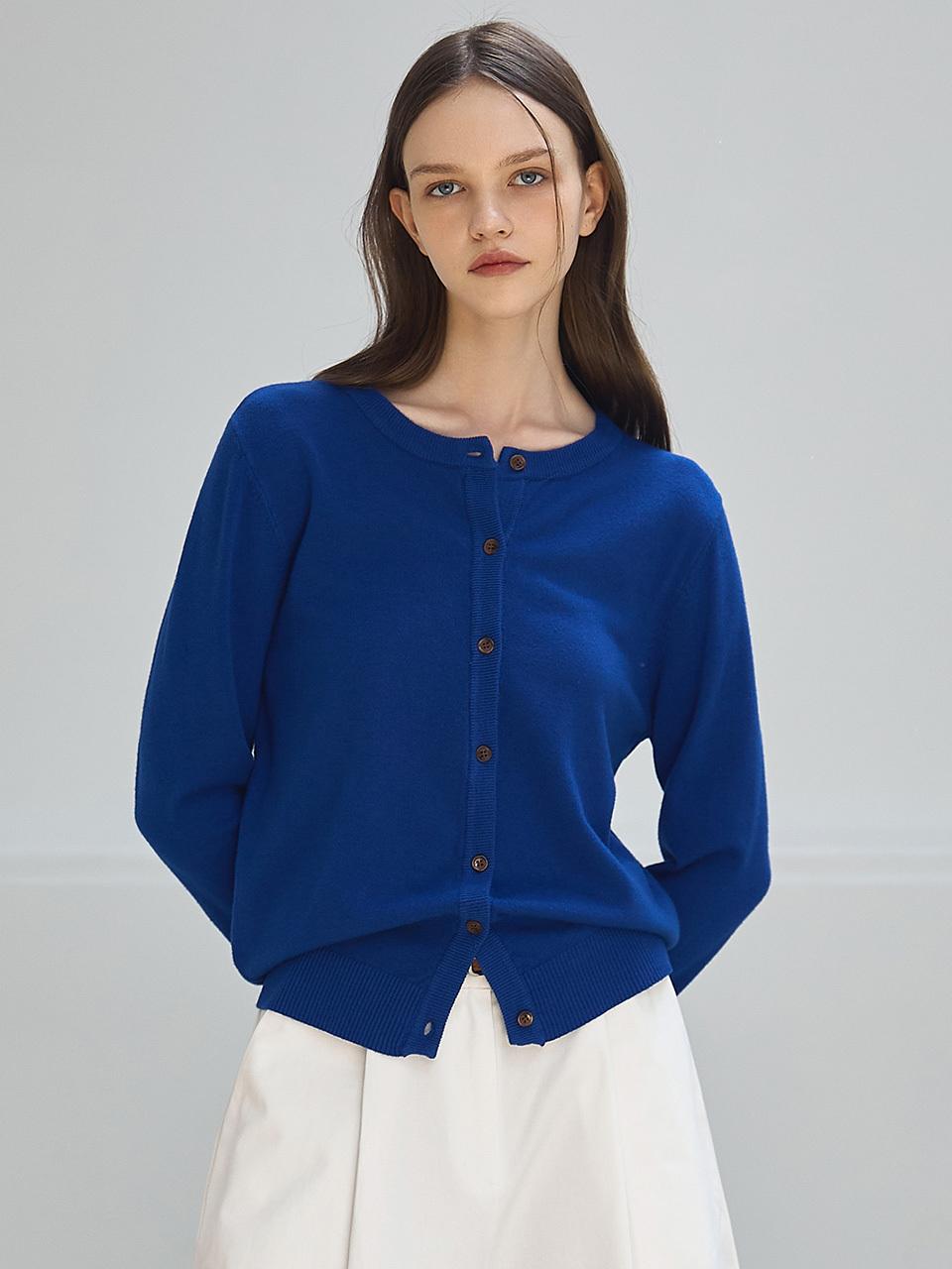 NONANDNON ROUND NECK CARDIGAN (NSCA509) [BLUE]