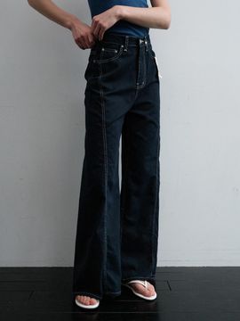 NONANDNON STITCH WIDE DENIM PANTS (NSDP5256)