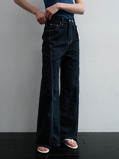 NONANDNON STITCH WIDE DENIM PANTS (NSDP5256)