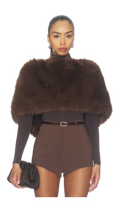 Nonchalant Label Nonchalant Label Mallory Faux Fur Shawl