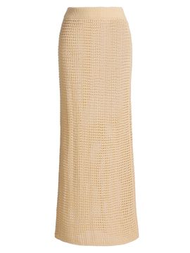 Nonchalant Label Women's Brianna Open-Knit Maxi Skirt