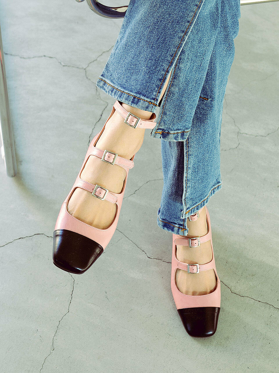 NONETHELESS 3-Strap Mary Jane Flats_Pink