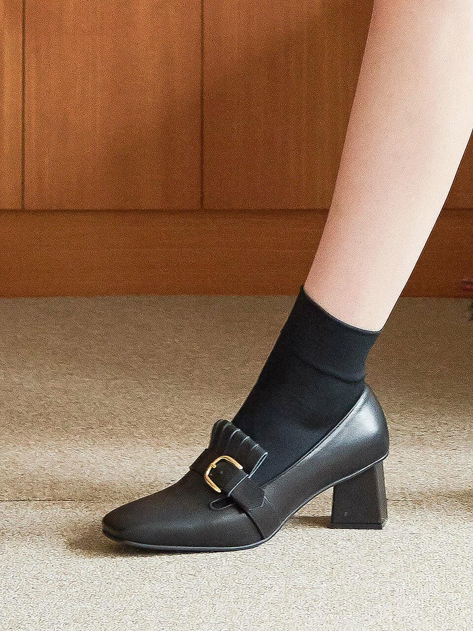 NONETHELESS Heeled Loafers N20-F208 Black