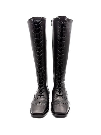 NONETHELESS Oxford Lace Boots - Black