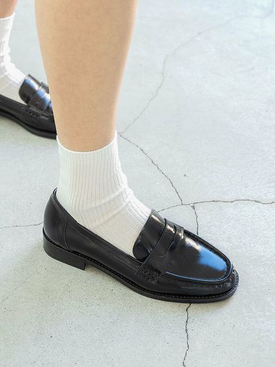 NONETHELESS Penny Loafers_Black