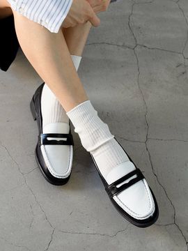 NONETHELESS Penny Loafers_White